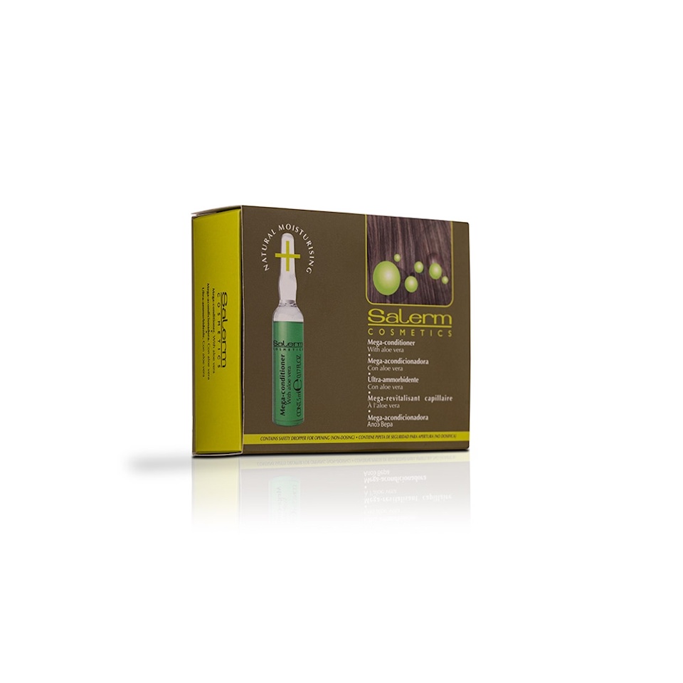 Salerm Ampolletas Mega-acondicionadora Con Aloe Vera 12Amp. X 5ml
